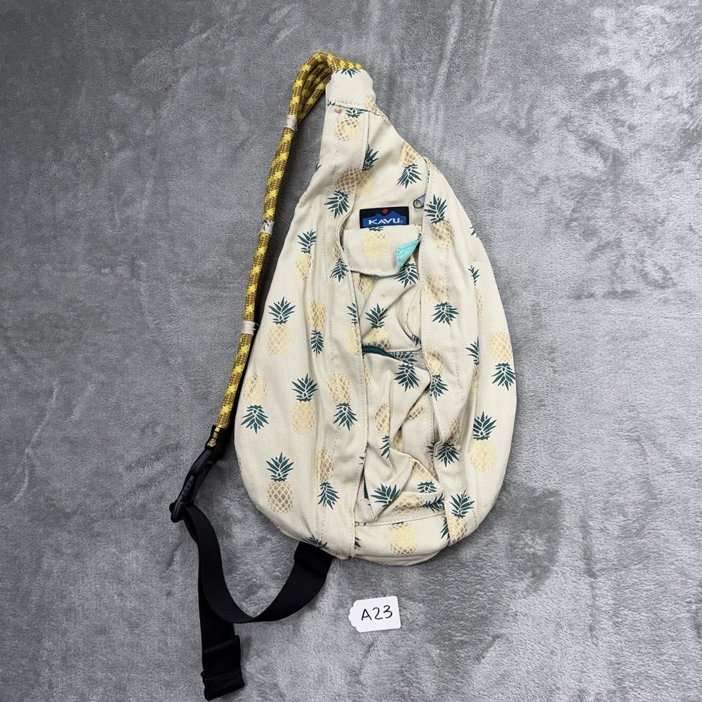 Kavu Women rope Crossbody sling bag pineapple print pattern